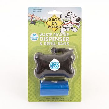  BOB Dog Poo Bags Dispenser Bone Black(30 bags) 