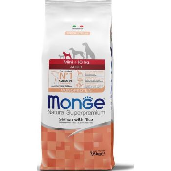  Monge Monoprotein Mini Adult Salmon With Rice 7.5kg 