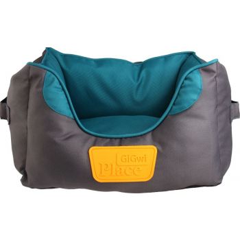  Gigwi Place Soft Bed Green & Gray Small 45L X 35W X 21H 