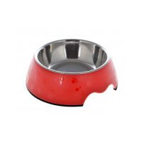 Nutrapet Melamine Round Paw Bowl Sets Red S: 14*4.5 Cms 160/ml5.4oz