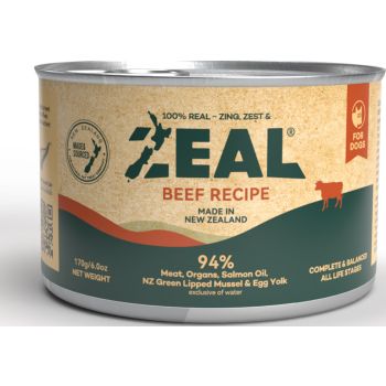  Zeal Grain Free Canned Dog Food 170g – (Beef Recipe) 