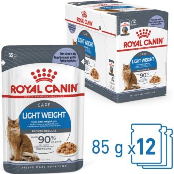  Royal Canin Light Weight Jelly (Wet Food - Pouches) 12 x 85 g 
