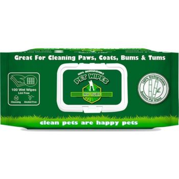  My Turf 100% Biodegradable Bamboo Pet Wipes (100 Sheets) 