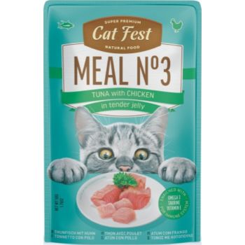  Cat Fest Meal No 3 Cat Food in Jelly-Tuna With Chicken 50g 