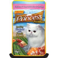 Princess Pouch Chick/Tuna w Rice & Shrimps 70g