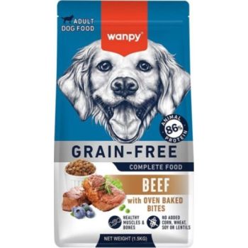  Wanpy Grain Free Complete Food for Adult Dog – Beef Recipe 1.5kg 