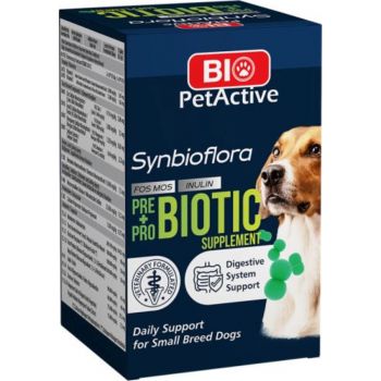  Bio PetActive Synbioflora Pre+Probiotics for Small Breed Dogs 60chewable tablets 