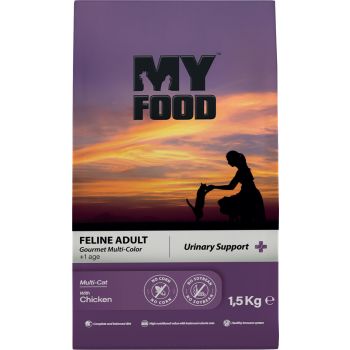  Myfood Feline Adult Gourmet Multi-Color Multi-Cat with Chicken dry cat food with chicken - 1.5 kg 