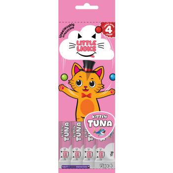  Smudges Little Licks Tuna Creamy Bisque Treats for Kitten Cat 4 x 15g 