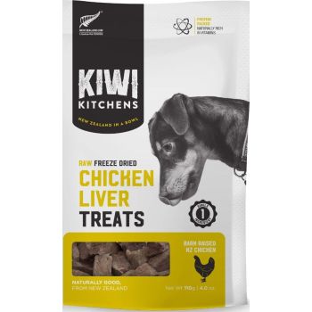  Kiwi Kitchens Raw Freeze Dried Chicken Liver Dog Treats 250g 