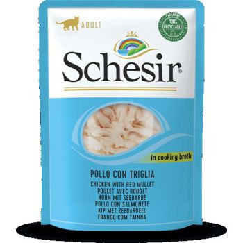  Schesir Cat Pouch Broth-Wet Food Chicken With Mullet 