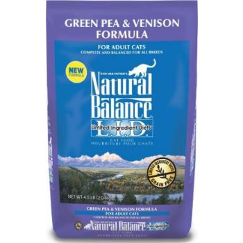  Natural Balance LID Green Pea & Venison Formula Cat Food 4.5lbs 