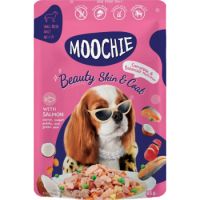 Moochie Dog Wet Food Casserole With Salmon - Beauty Skin & Coat Pouch 85g