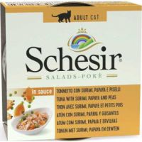 Schesir Salad Cat Wet Food Tuna With Surimi, Papaya And Peas 85G