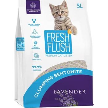 Fresh Flush 5LT Lavender Scented Cat Litter 