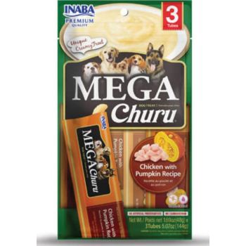  Inaba Dog MEGA Churu Chicken with Pumpkin Recipe 144g 