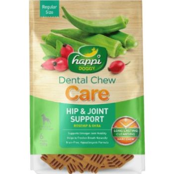  Happi Doggy Dental Chew Care-Hip & Joint Support-4" (6 Pieces)-150g 