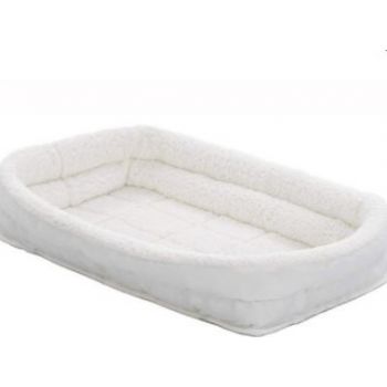  Quiet Time Deluxe Fleece Double Bolster Bed White, 36 inch 