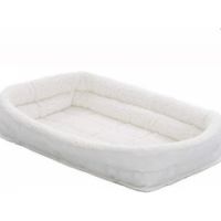 Quiet Time Deluxe Fleece Double Bolster Bed White, 36 inch