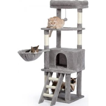  Cat Choice Cat Tower With Plush Toy, Hammock, Ladder, Plus Perch And Pet House-48x45x142cm, (8.5cm Diameter Sisal Tube) 