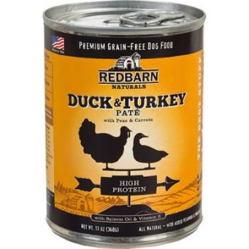  Red Barn Duck & Turkey High Protein Dog Pate 13oz. 