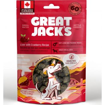  Great Jack’s Liver with Cranberry Recipe Grain-Free Dog Treats 7oz / 198gm 