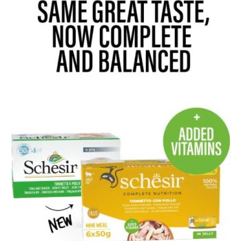  Schesir Cat Wet Food  Multipack Can Tuna With Chicken-6x50g 