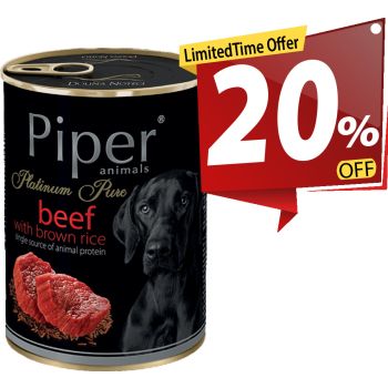  PIPER PLATINUM PURE for dogs with beef and brown rice 