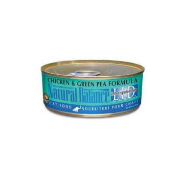  Natural Balance LID Chicken & Green Pea Canned Cat Food 5.5oz x (24Pcs) 