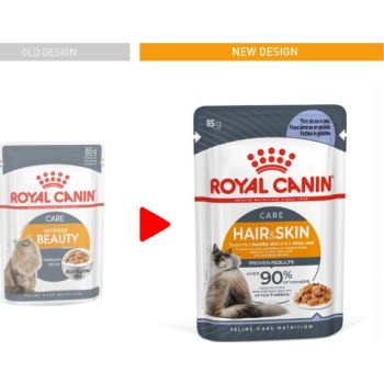  Royal Canin Hair & Skin Jelly INTENSE BEAUTY WET FOOD 85g 