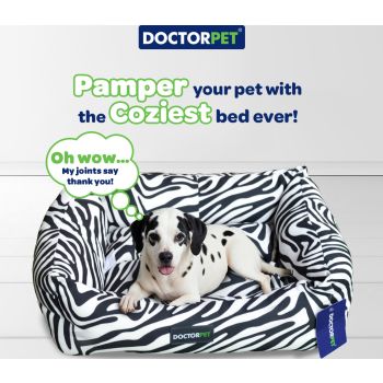  DOCTOR PET BED MAKARON SERIES VR06 SMALL ZEBRA TEXTURE 60 x 50 x 19 cm 