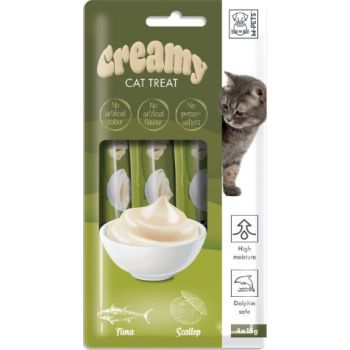  M-PETS Creamy Treats for Cats – Tuna & Scallop 4x15g 