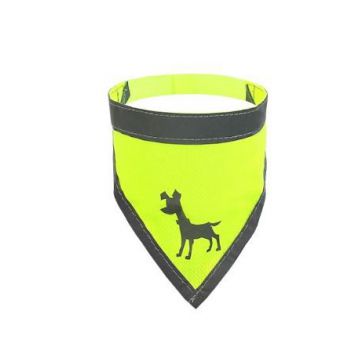  Visibility Dog Bandana, Small - Neon Yellow 