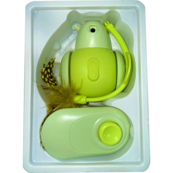  SNAIL SHAPED INTERACTIVE  REMOTE CONTROL  CAT TOYS  CAR GREEN (6972938685847) 