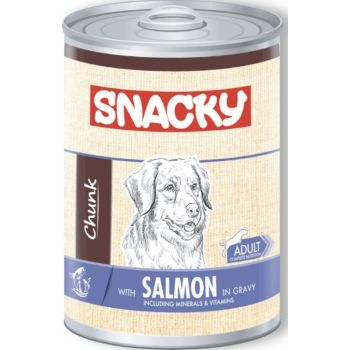  Snacky Adult Dog Wet Food Salmon in Gravy 400gr 