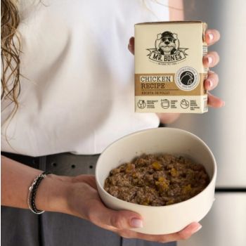  Mr Bones Cooked dog food. Chicken and vegetable recipe 375g 