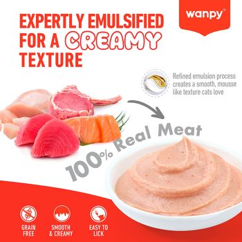  WANPY Superfoods Creamy Treat For Cat Tuna With Super Berries 70g 