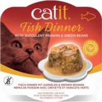 Catit Cat Wet Food Fish Dinner  Shrimp & Green Beans 80 G