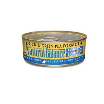 Natural Balance LID Duck & Green Pea Canned Cat Food 5.5oz X (24Pcs) 