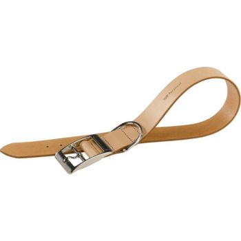  Ferplast Natural C Leather Dog Collar - Color - Beige - Dimension - 22-27cm x 10mm 