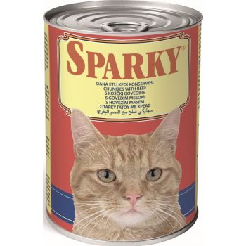  SPARKY CHUNKIES WITH BEEF COMPLETE CAT FEED 415G 