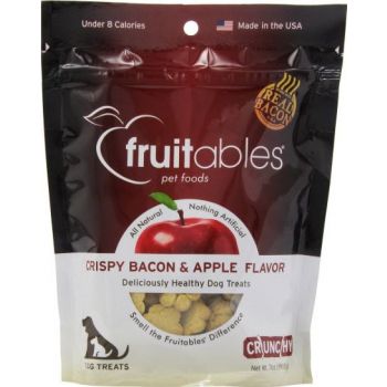  Fruitables Dog Treats Crispy Bacon & Apple Flavor 7oz 