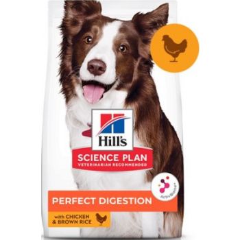  Hill’s Science Plan Perfect Digestion Medium Adult 1+ Dog Food With Chicken And Brown Rice 14kg 