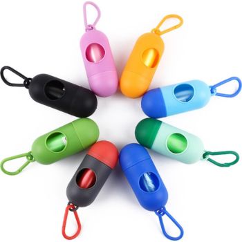  Value Poo Bags Dispenser in Assorted Colors  (1PCS 15 BAGS INSIDE) 