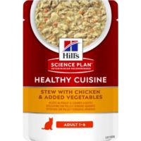 Hill’s SCIENCE PLAN HEALTHY CUISINE Adult Cat Wet Food Stew With Chicken & Added Vegetables Pouch (12x80g)