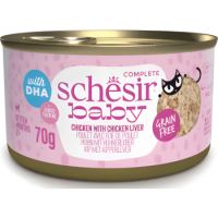 Schesir Baby Chicken with liver in broth 70g tins