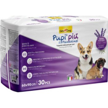  GimDog Pupi Piu Lavender Scent Training Pads for Dogs, 60 x 90 cm - 30 Counts 