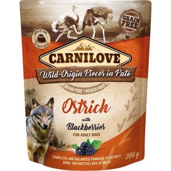  Carnilove Ostrich With Blackberries For Adult Dogs (Wet Food Pouches)300g 