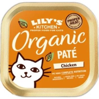  Lily's Kitchen Organic Chicken Pate Wet Cat Food - 85G 