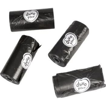  DUVO+ POO BAGS ROLLS BLACK 4x20 :5414365069407 